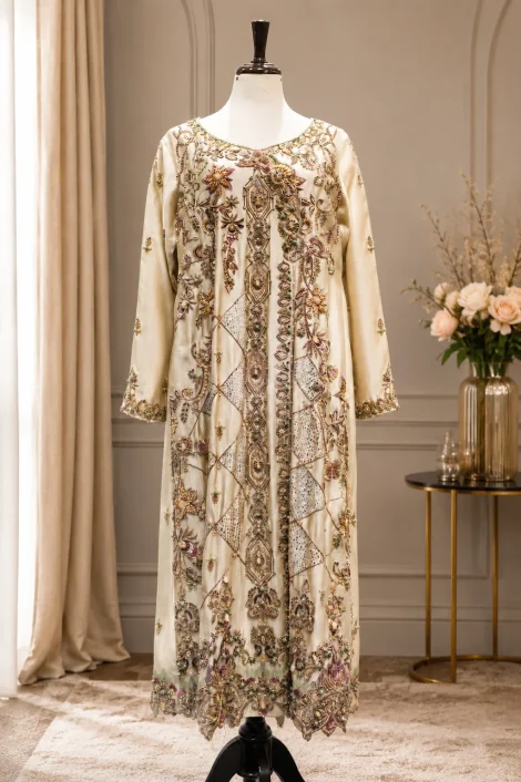 Ivory Heritage Embroidered Formal Shirt