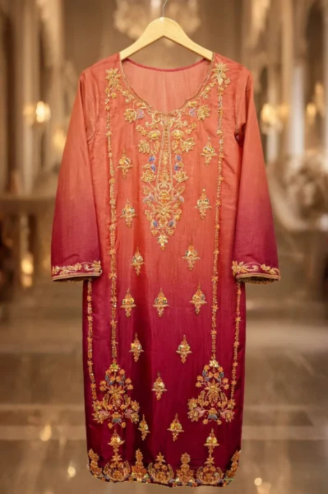 Rosewood Gold Embroidered Formal Shirt