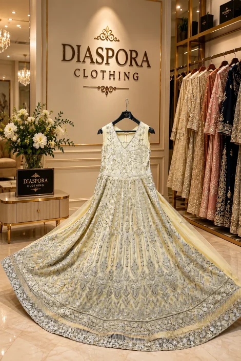 Ivory Embroidered Bridal Gown